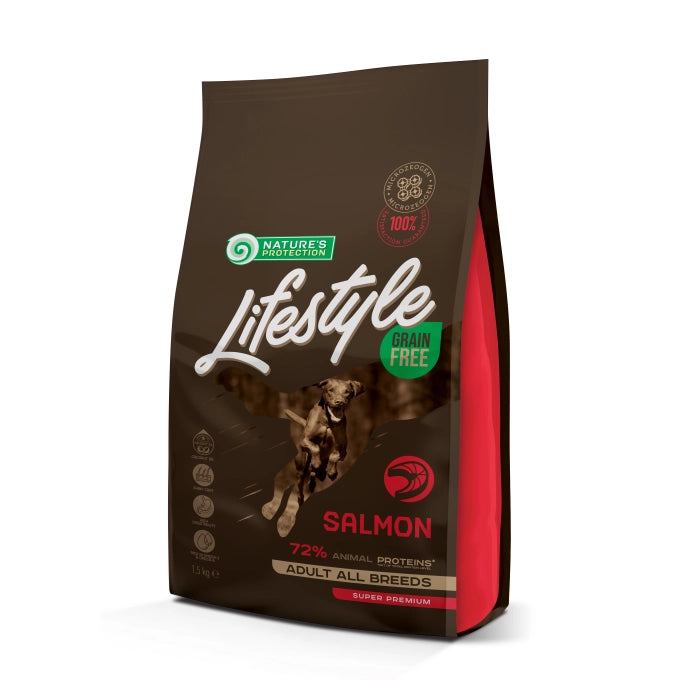 Nature's Protection Lifestyle Grain Free Adult Dog All Breed cu Somon