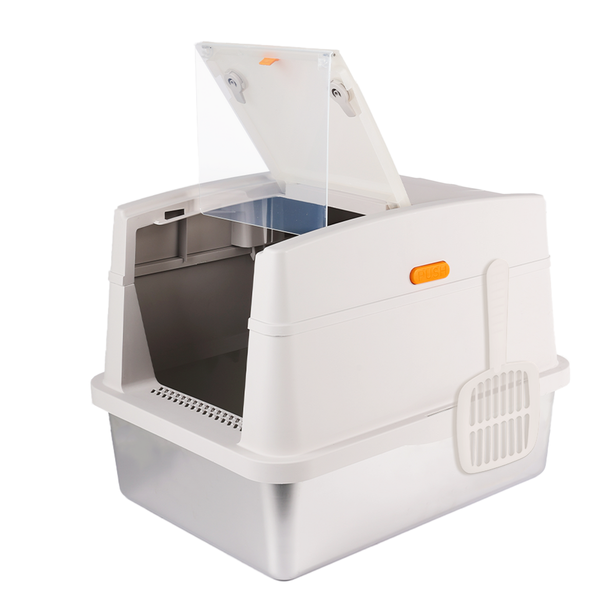 Afp Go Fresh Cat Litter Box din Otel Inoxidabil