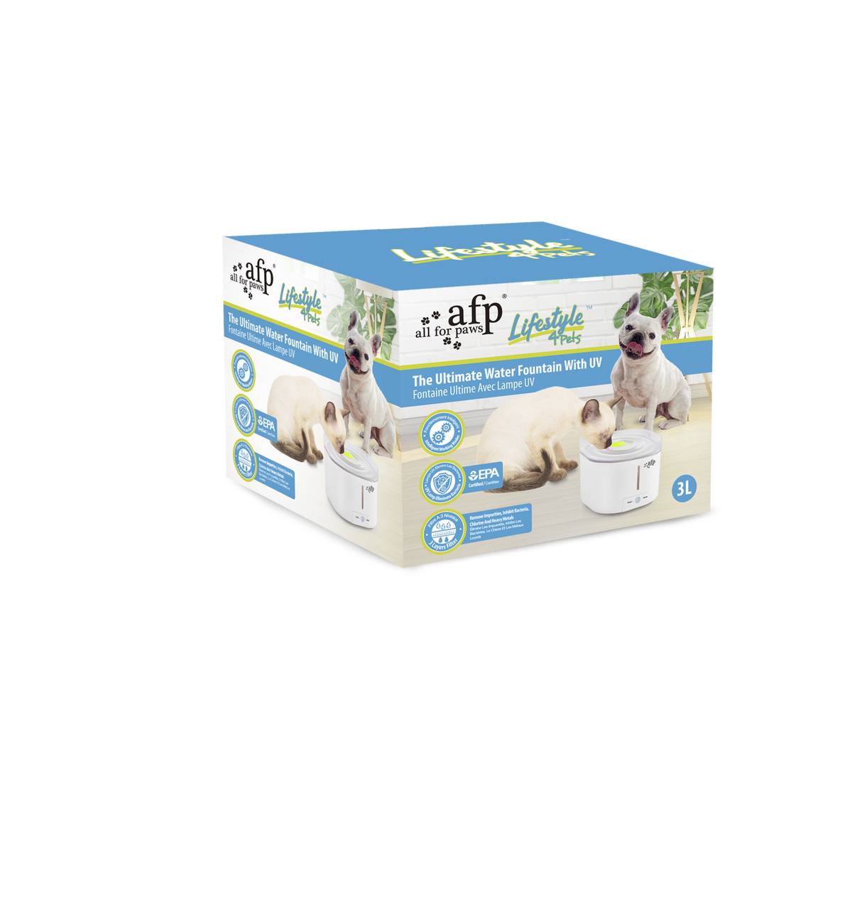 Afp Lifestyle 4 Pets Fantana cu UV pentru Caini si Pisici