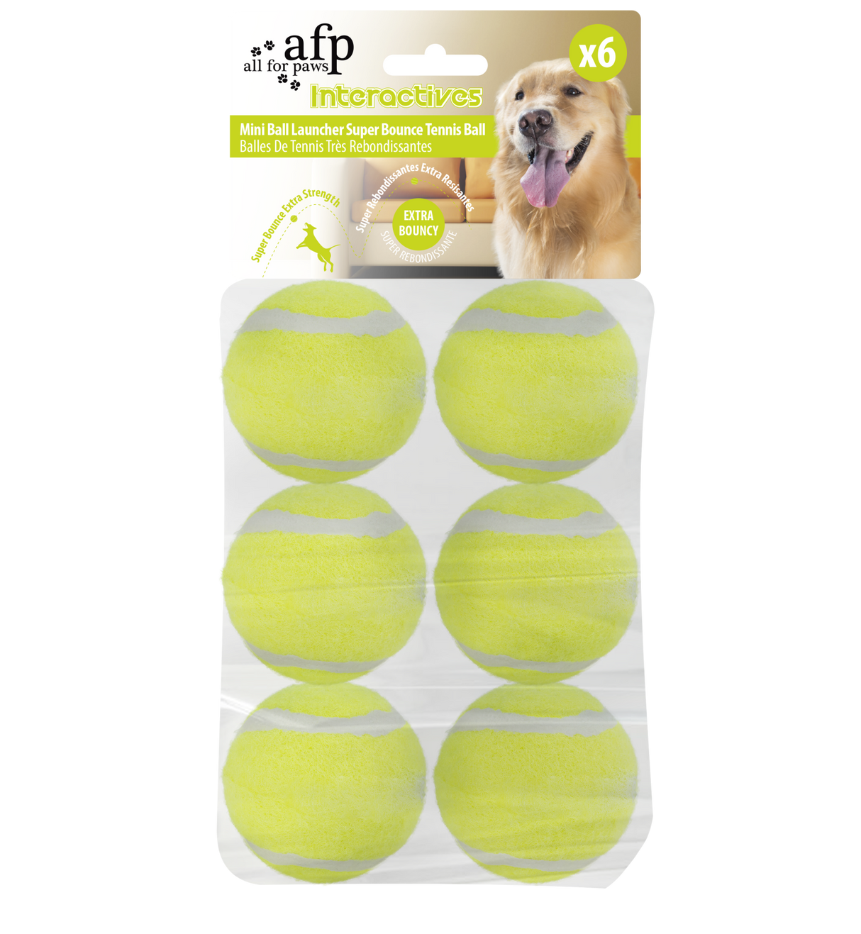 Afp All for Paws Rezerva 6 Mingi Tenis pentru Lansatorul Afp3196