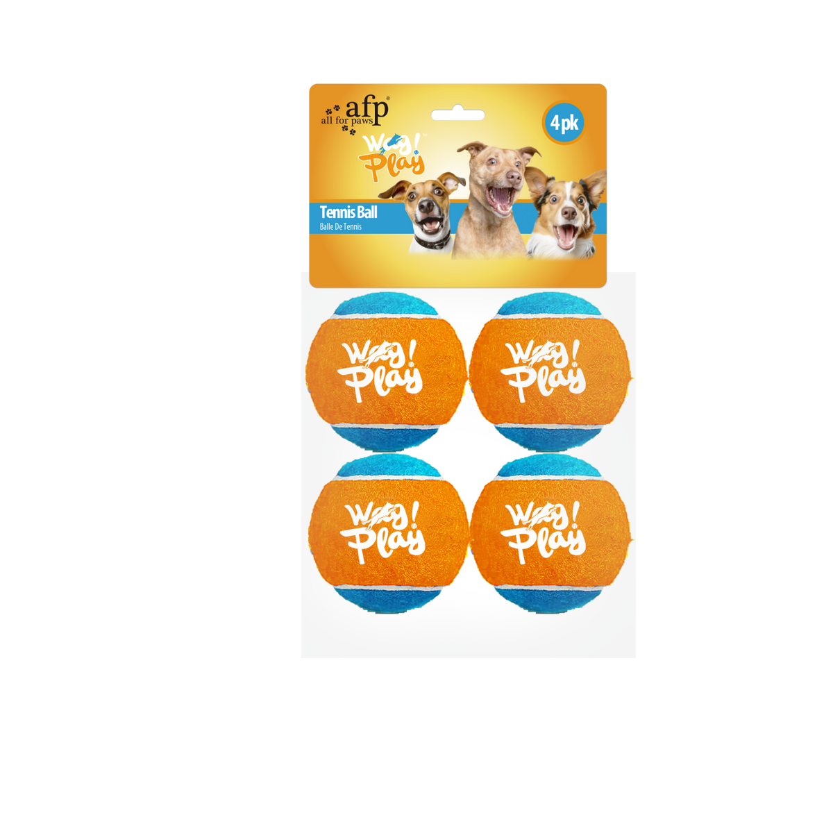 All for Paws Tennis Ball Set 4 Mingi pentru Caini