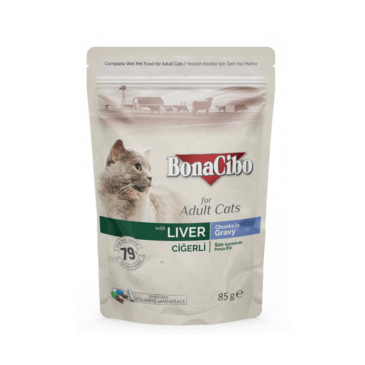 BonaCibo BonaCibo Adult Pisica Ficat Plic
