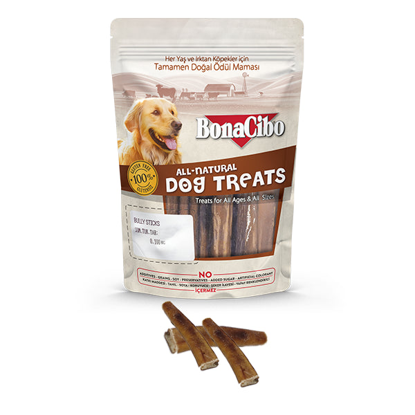 BonaCibo Bonacibo Dog Recompense Bully Sticks cu Penis de Vita Uscat 100 Gr