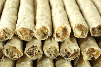 Bow Wow Bow Wow Recompense pentru caini natural sticks cu burta de vita, 50buc/box - imagine 2