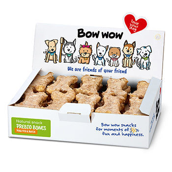Bow Wow Recompense pentru caini os natural cu pui,ficat&yuca 30buc/box