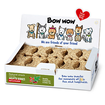 Bow Wow Recompense pentru caini os natural cu vita si colagen 30 bucati/box