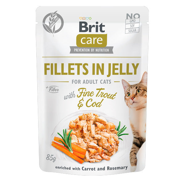 Brit Care Brit Care Cat Fileuri de Pastrav si Cod in Jeleu 85 Gr - imagine 1
