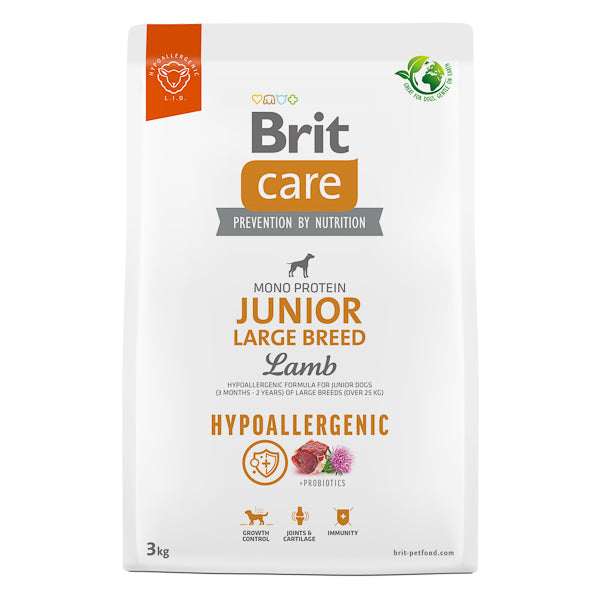 Brit Care Brit Care Dog Hypoallergenic Junior Large Breed Miel si Orez