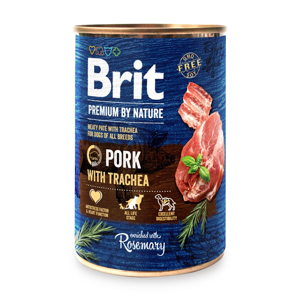 Brit Premium Brit Premium by Nature Pork with Trachea Adult Conserva - imagine 1
