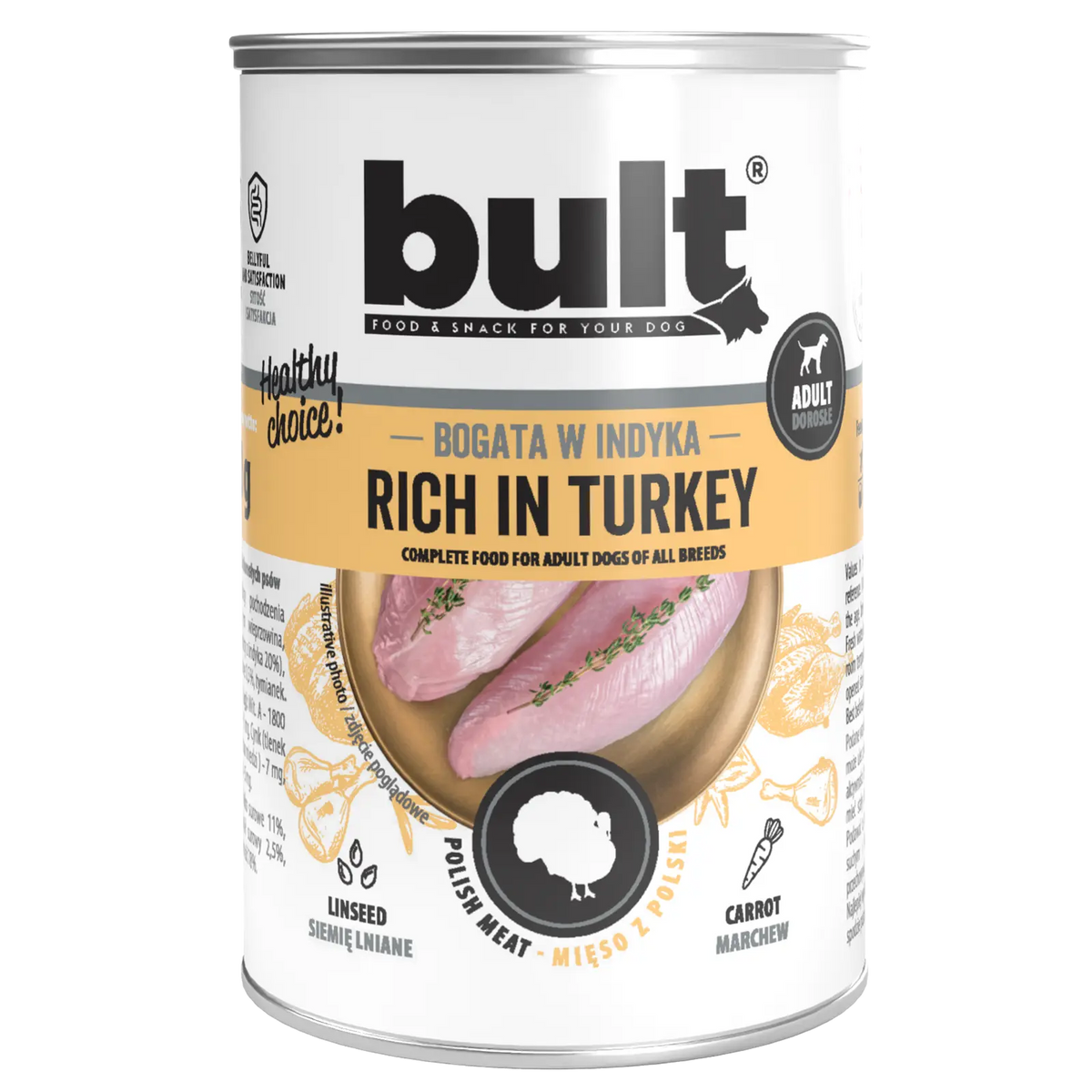 Bult Hrana Umeda cu Carne de Curcan pentru Caini