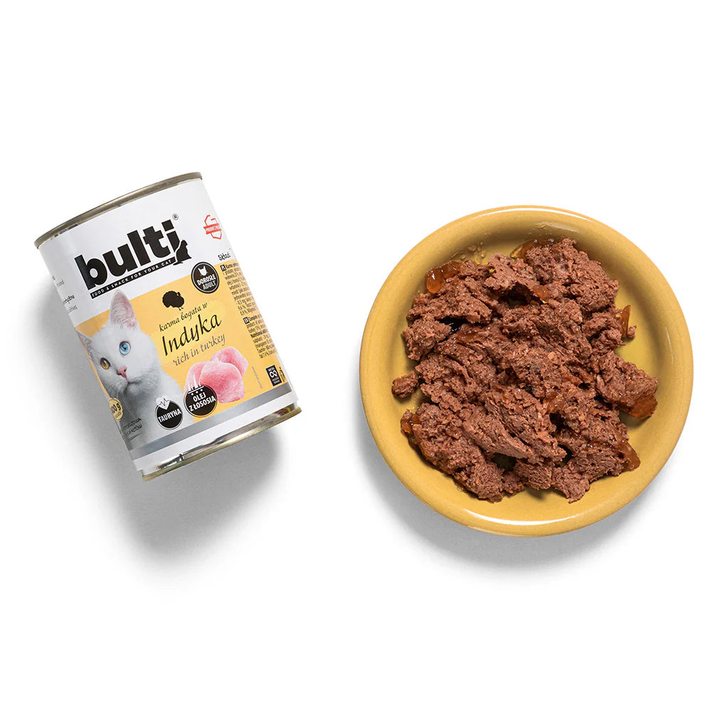 Bulti Hrana Umeda cu Pui, Vita si Curcan pentru Pisici 400 Gr