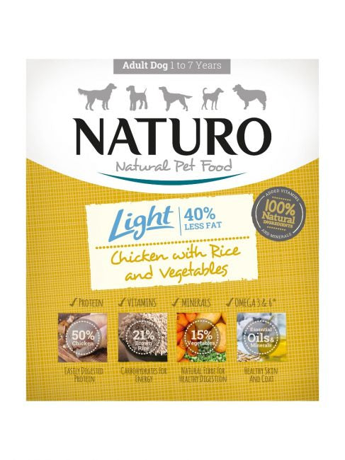 Caserola Naturo Adult Light cu Carne de Pui, Orez si Legume 400g
