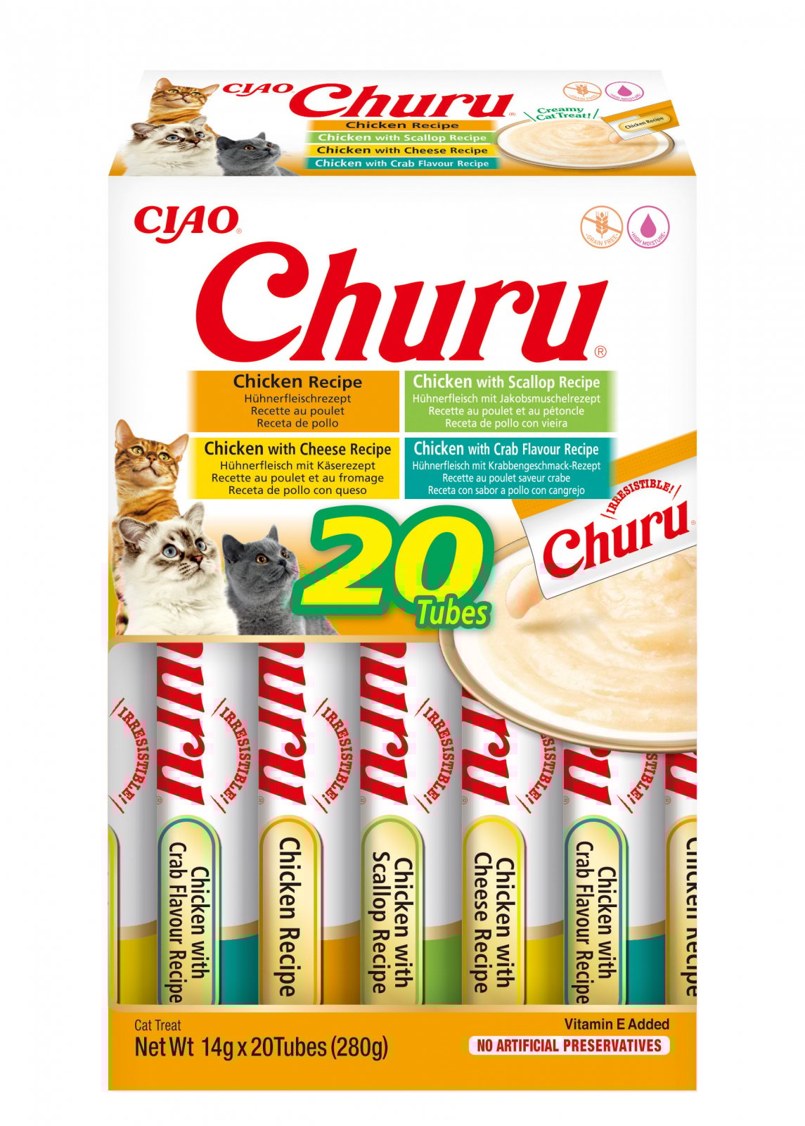 Churu Cat Varieties Recompense Cremoase cu Pui 20 buc