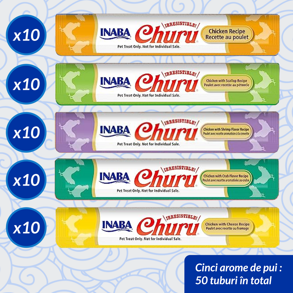 Inaba Churu Cat Varieties Recompense Cremoase cu Pui - imagine 2