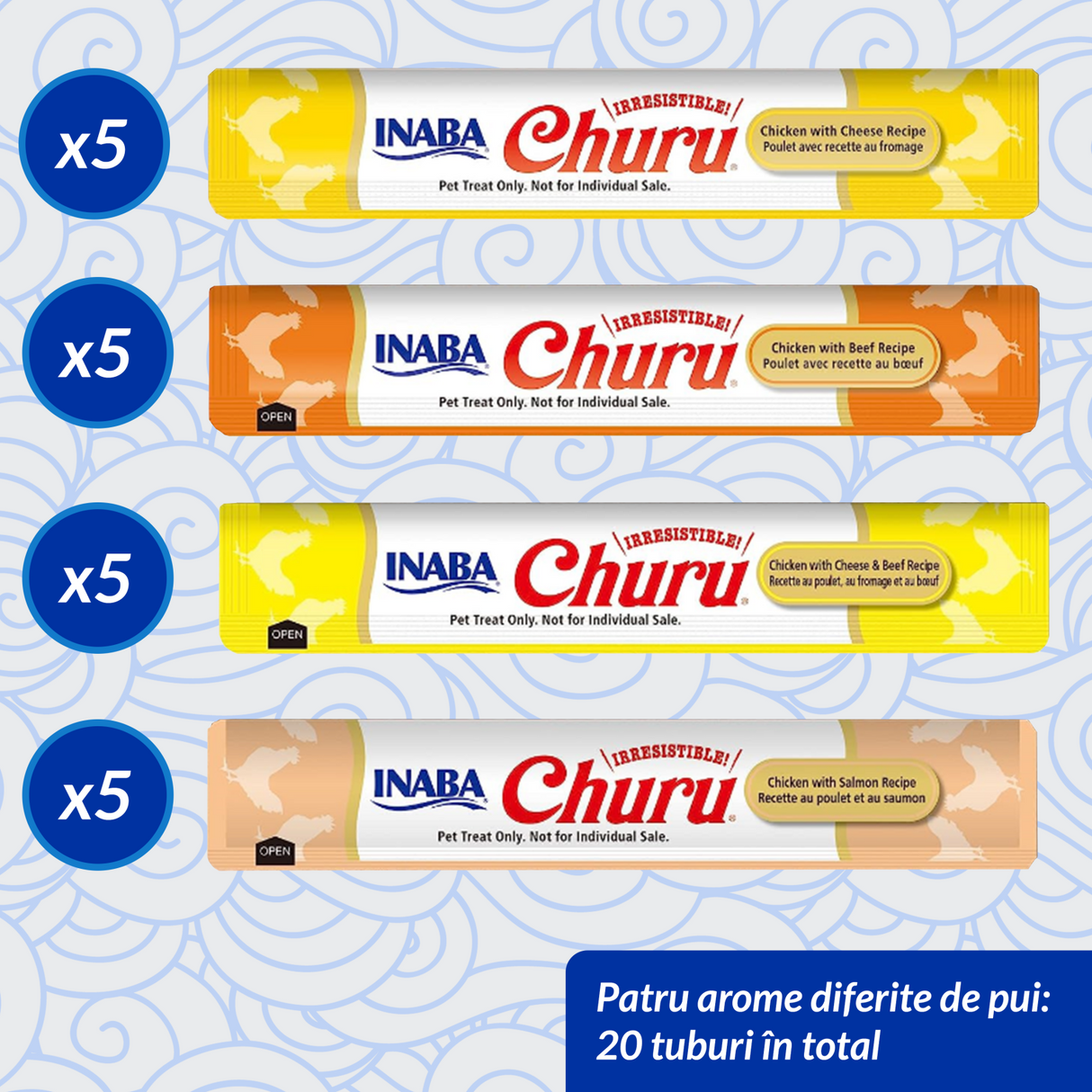 Inaba Churu Cat Varieties Recompense Cremoase cu Pui si Vita 20 Buc - imagine 2