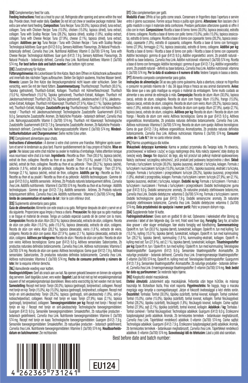 Churu Cat Varieties Recompense Cremoase cu Ton 20 buc