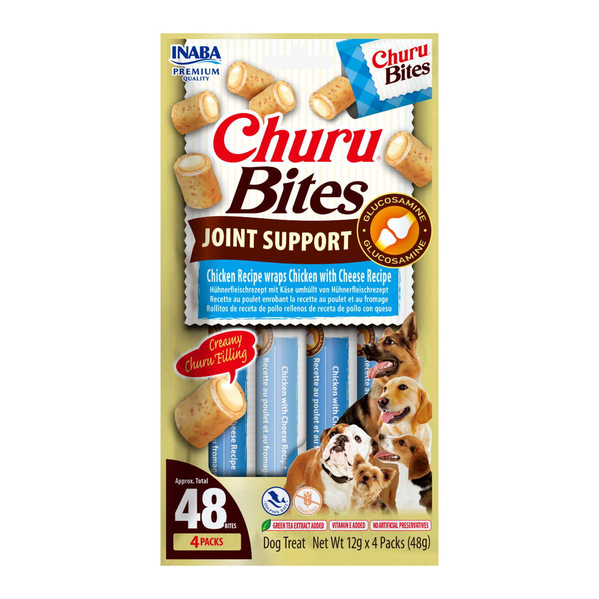 Churu Dog Bites Joint Support Recompense cu Pui si Branza pentru Caini