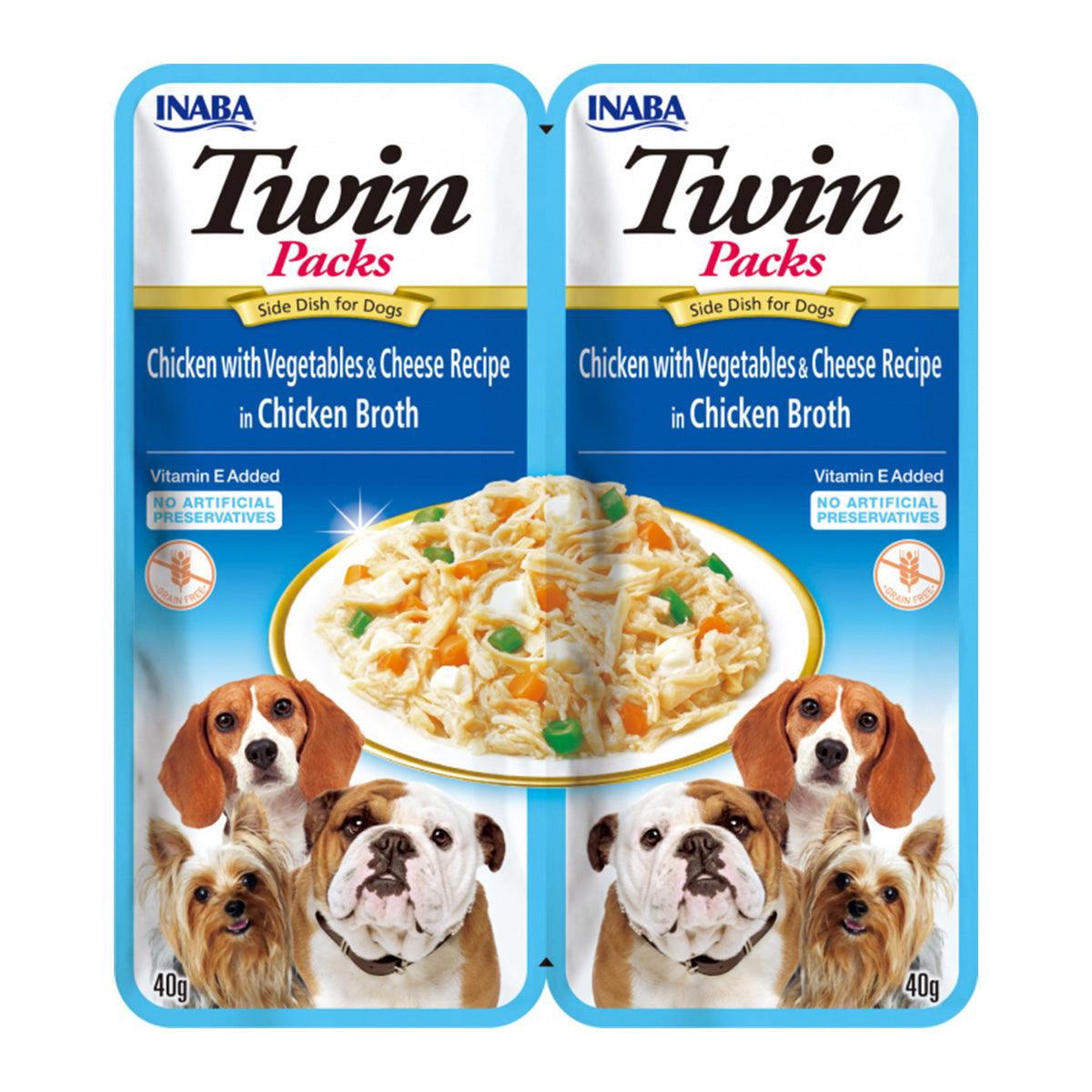 Inaba Churu Dog Twin Pui cu Legume si Branza in Supa de Pui - imagine 1