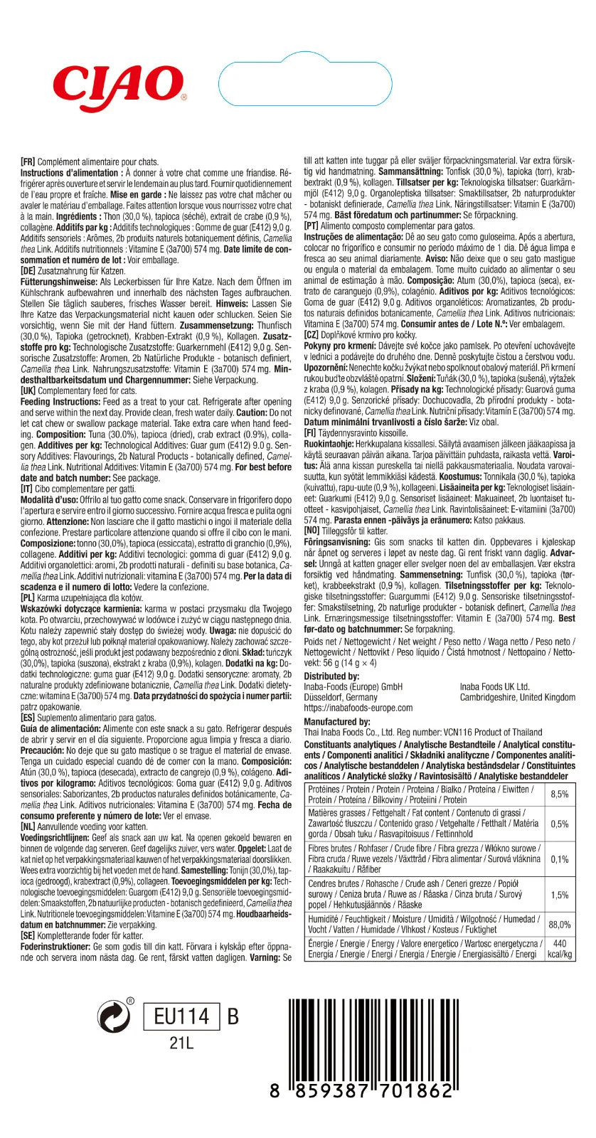 Churu Recompensa Cremoasa Reteta Ton cu Aroma de Crab