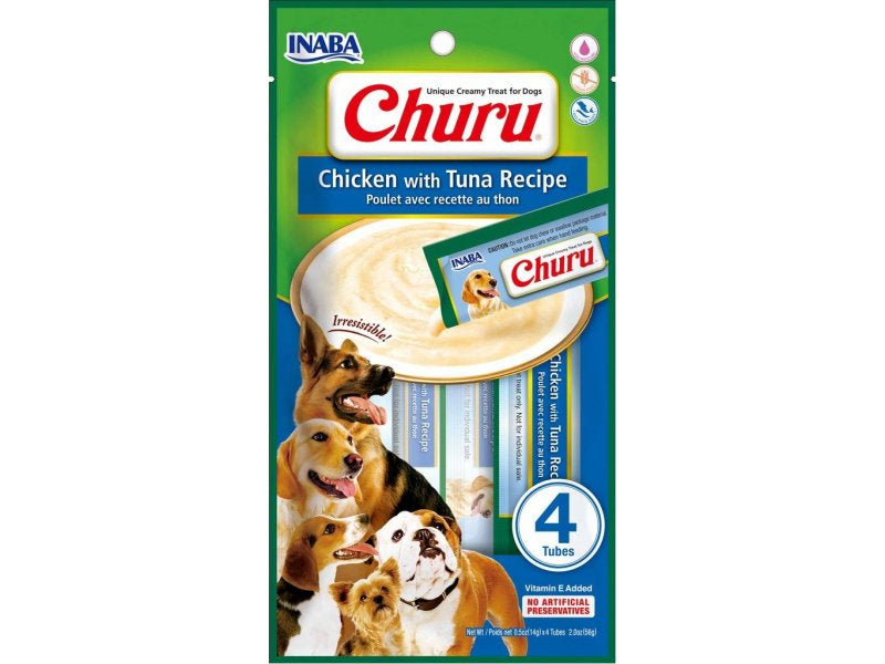 Inaba Churu Recompense Cremoase pentru caini cu Pui si Ton - imagine 1