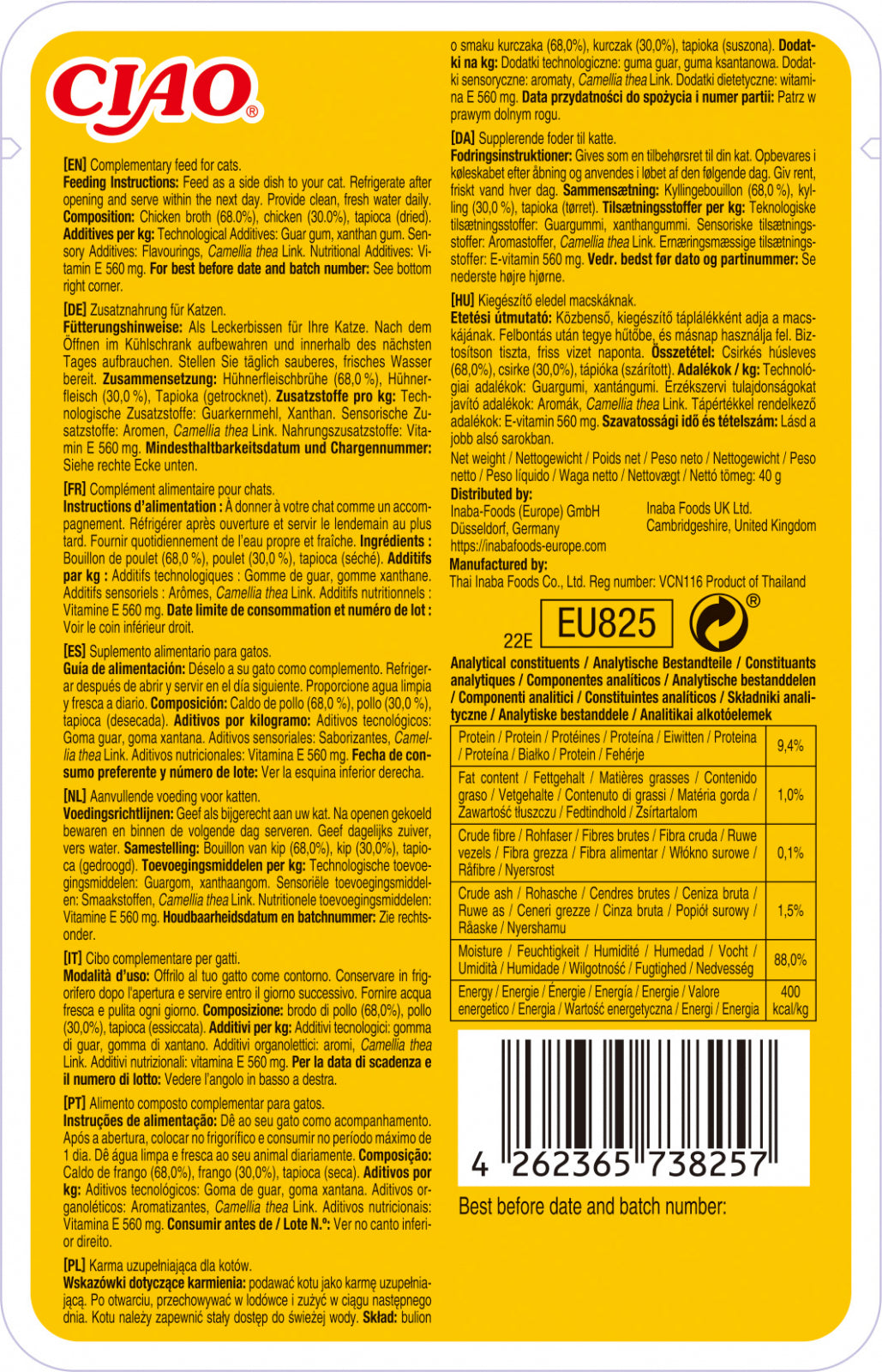 Ciao Broth pentru Pisici cu Pui