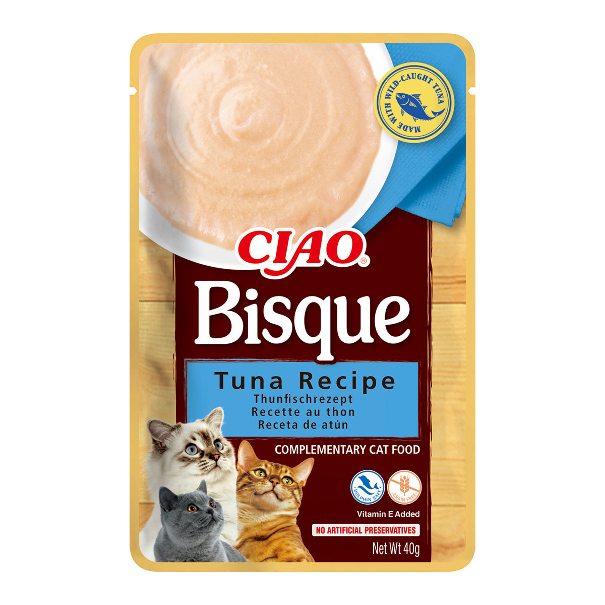 Inaba Ciao Churu Bisque pentru Pisici cu Ton - imagine 1
