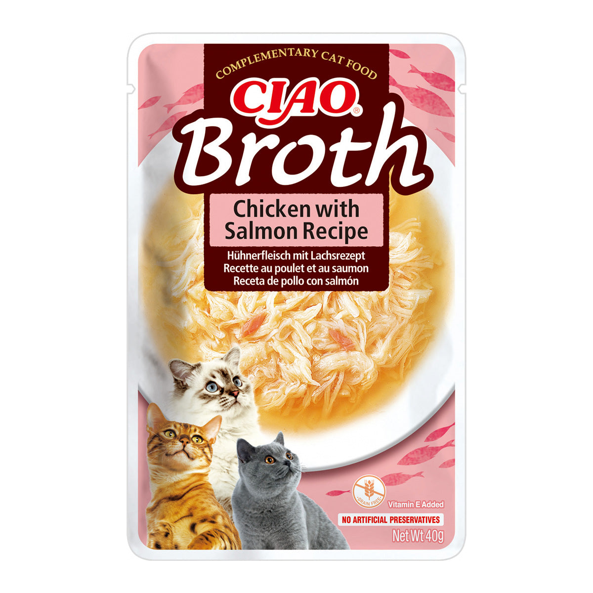 Inaba Ciao Churu Broth pentru Pisici cu Pui si Somon - imagine 1
