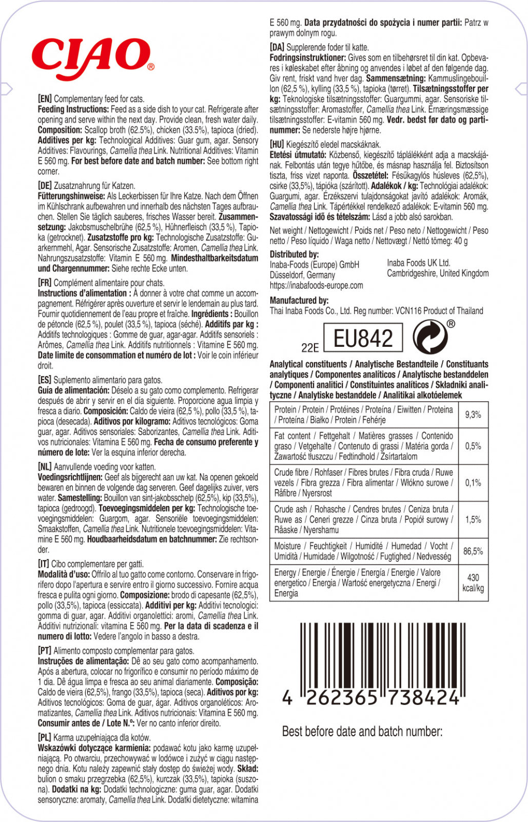 Ciao Stew pentru Pisici cu Pui