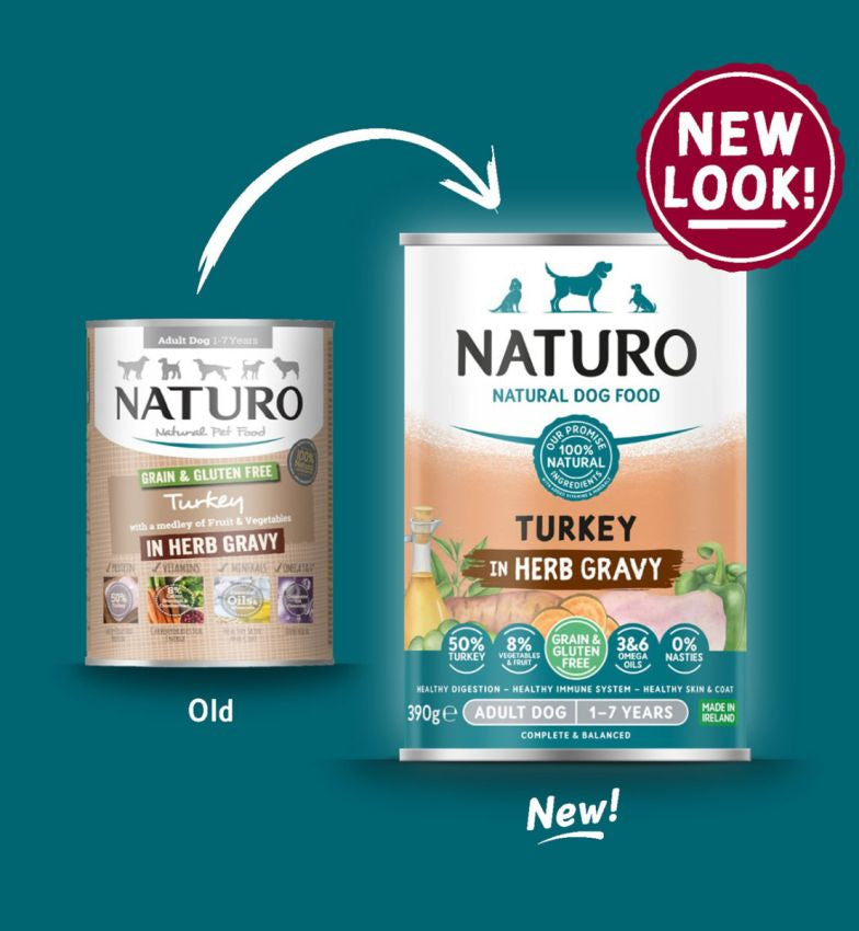 Naturo Conserva Naturo Adult cu Carne de Curcan, Fructe si Legume in Sos cu Ierburi Aromatice 390g - imagine 2