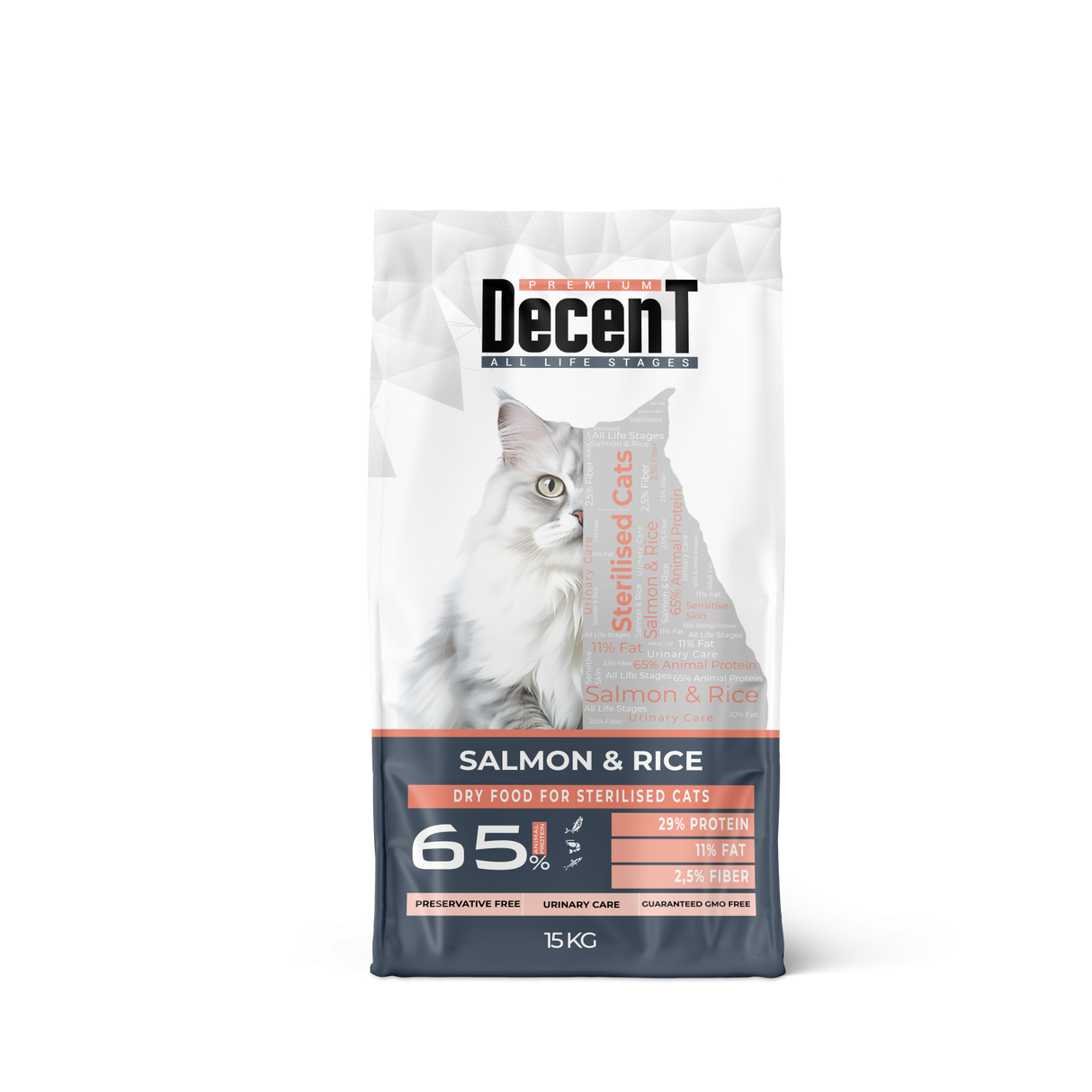 Decent DecenT Adult Cat Sterilised Urinary Care cu Somon si Orez