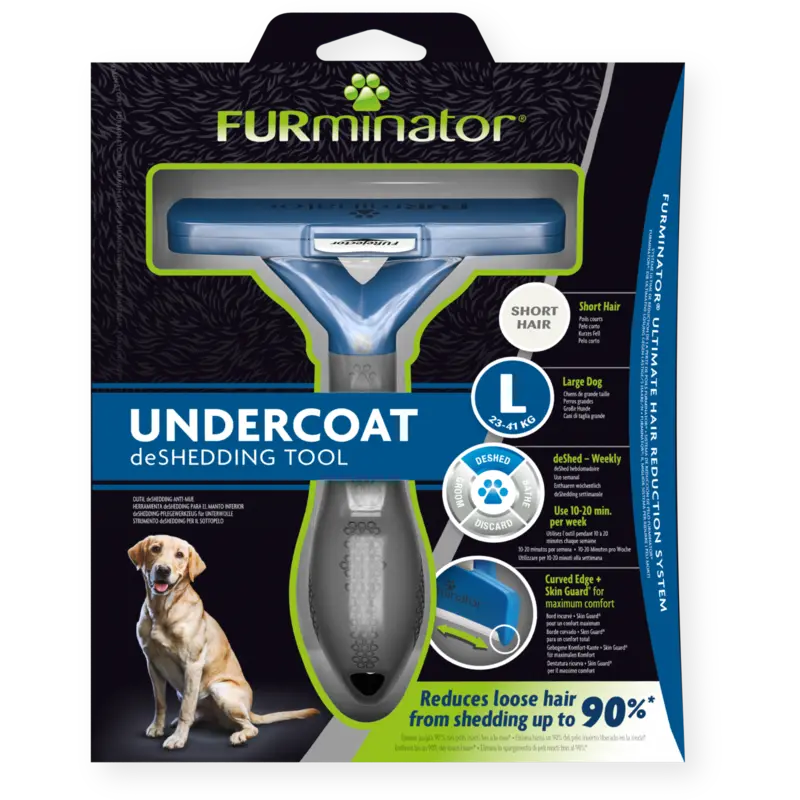 Furminator pentru Caini de Talie Mare cu Par Scurt L
