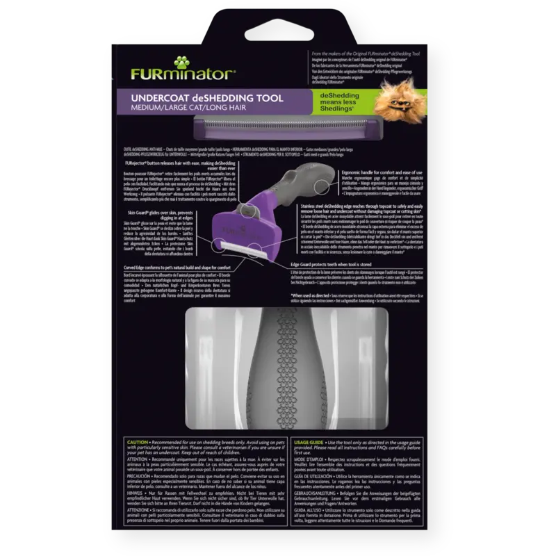 Furminator pentru Pisica cu Par Lung M-L