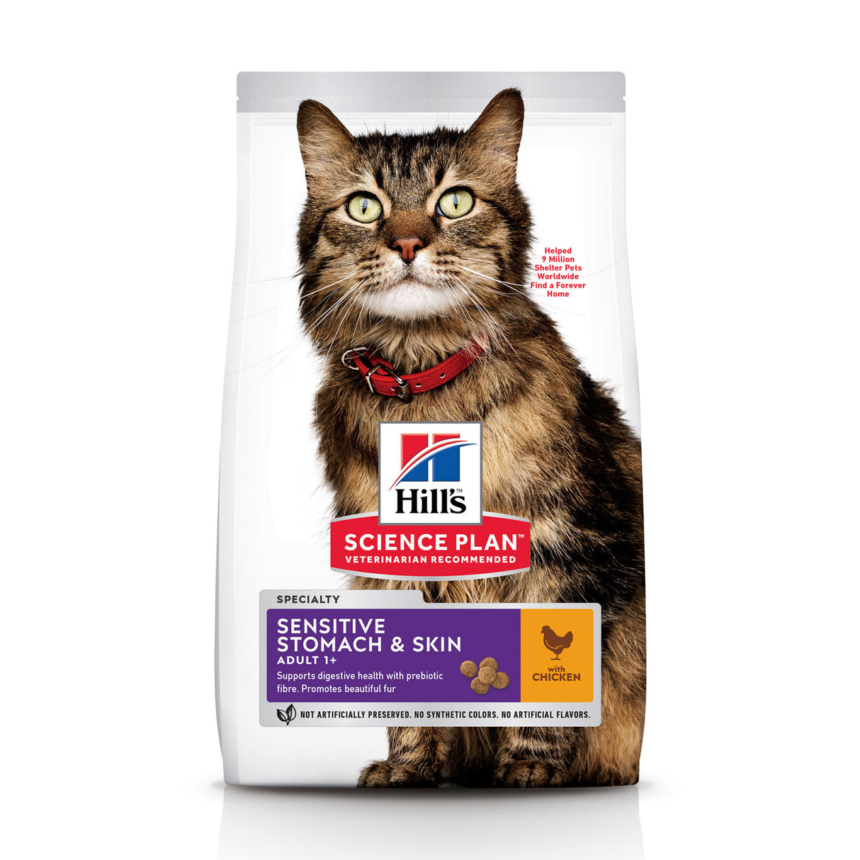 Hill's Hills SP Feline Adult Skin and Stomach Chicken 7 Kg - imagine 1