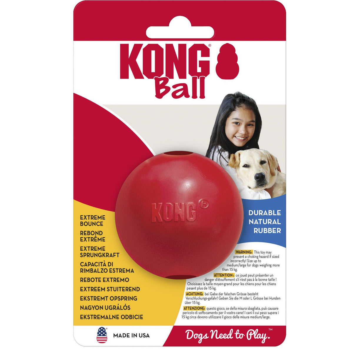 Hunter Jucarie Kong Ball 6 Cm pentru Caini