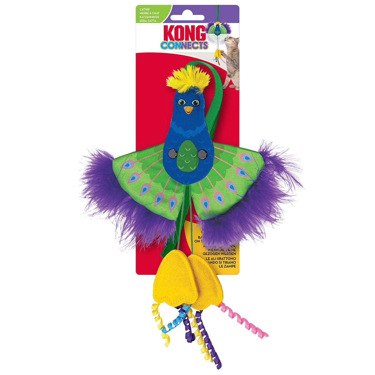 Hunter Jucarie Kong Connects Peacock 45 Cm pentru Pisici