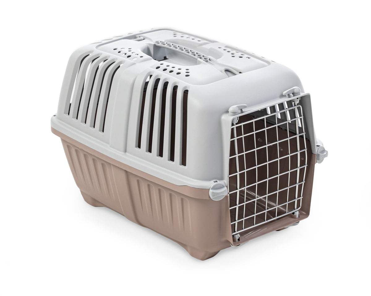 Leopet Cusca Transport Pratiko cu Usa Metalica 55x36x36 Cm