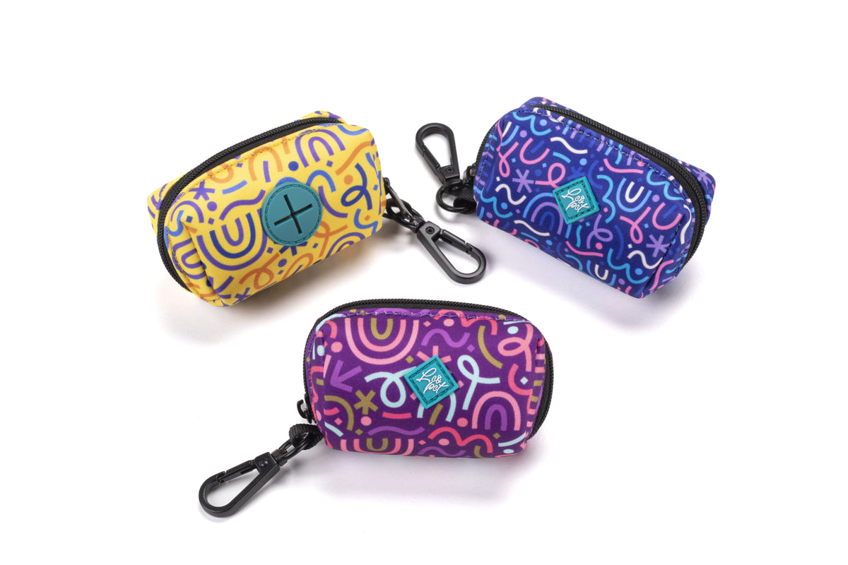 Leopet Dispenser din Neopren pentru Pungi Igienice Kaleido Patterns