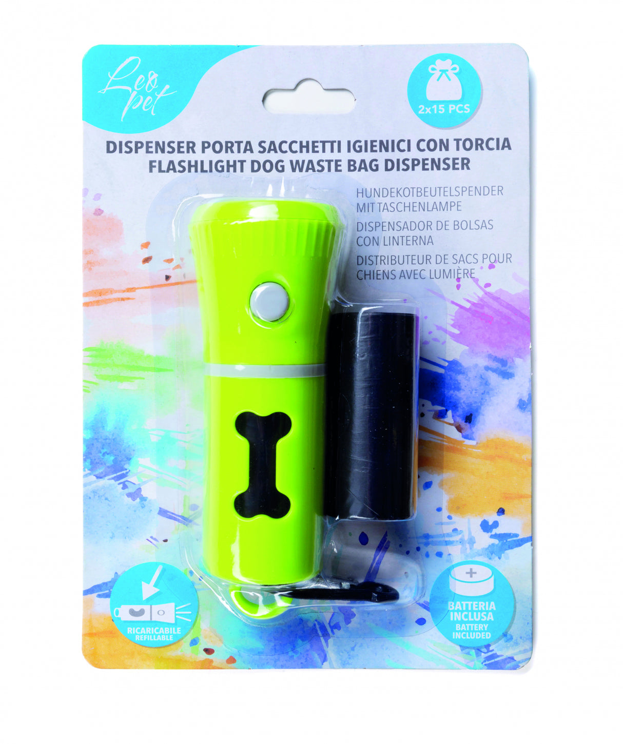 Leopet Leopet Dispenser Pungi Igienice cu Lanterna - imagine 2