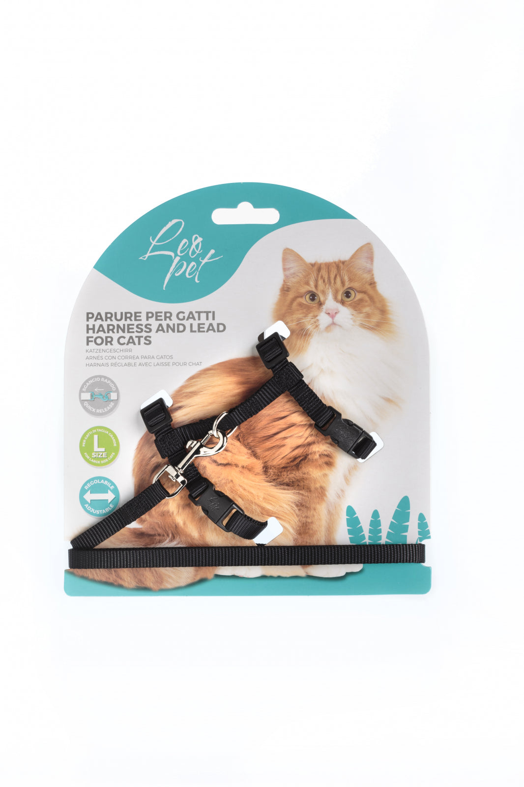 Leopet Leopet Ham si Lesa pentru Pisici Talie Mare Negru