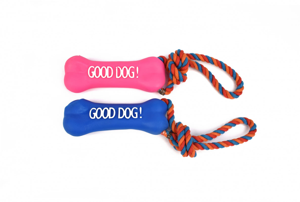 Leopet Leopet Jucarie Os din Vinil cu Sfoara