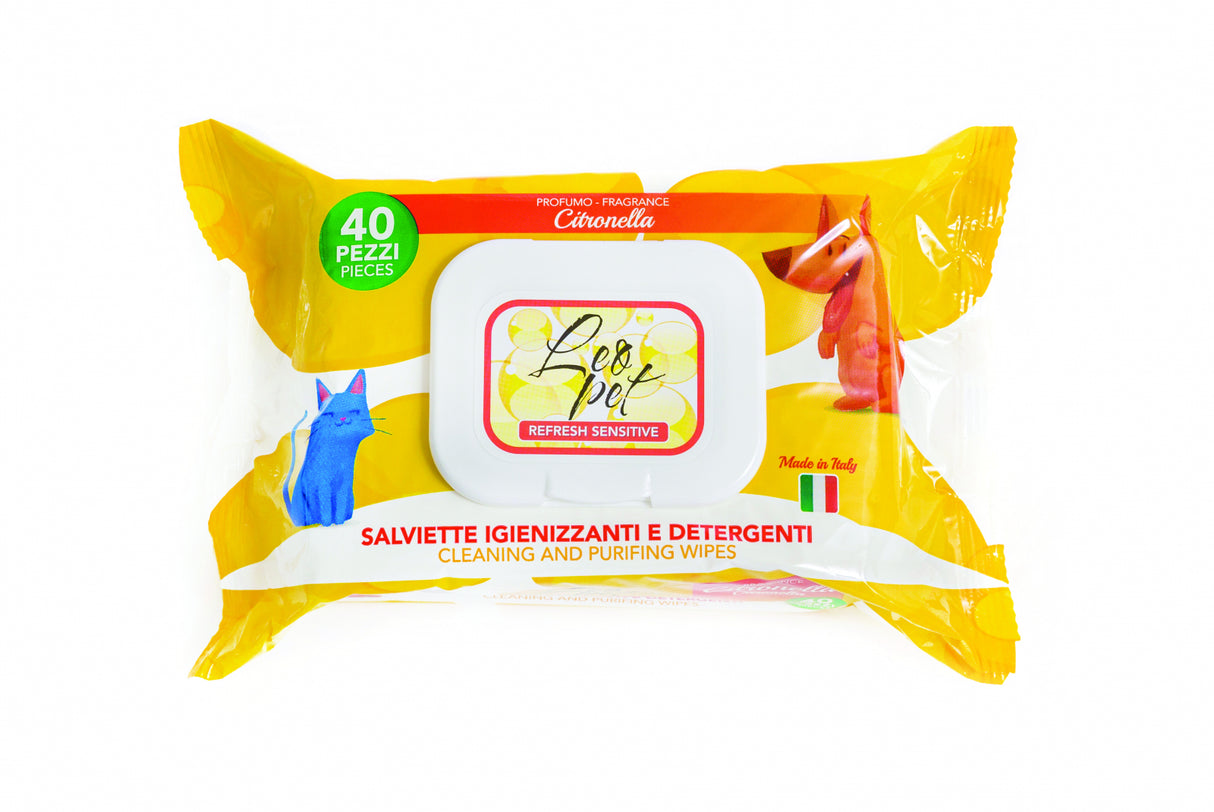 Leopet Leopet Servetele Umede Citronella pentru Animale de Companie