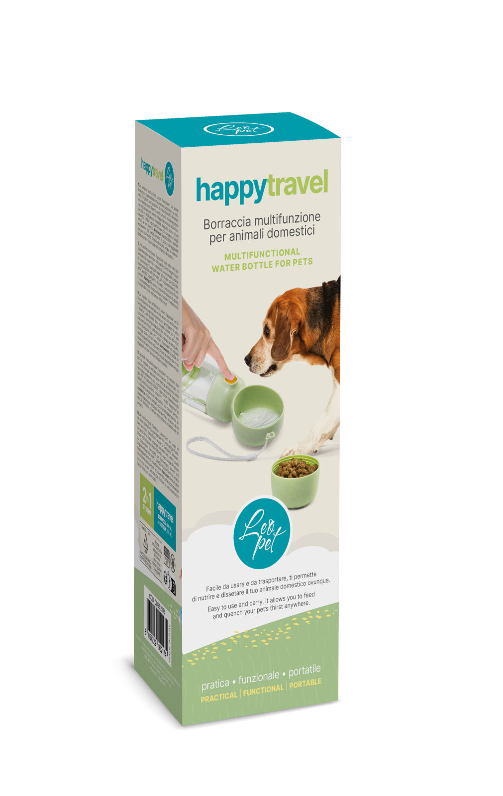 Leopet Sticla Multifunctionala pentru Apa si Hrana Happy Travel