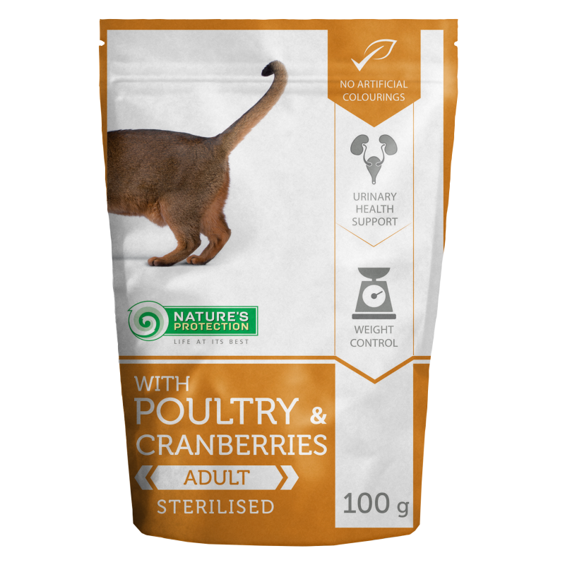 Nature's Protection Cat Sterilized Poultry&Cranberries 100 G