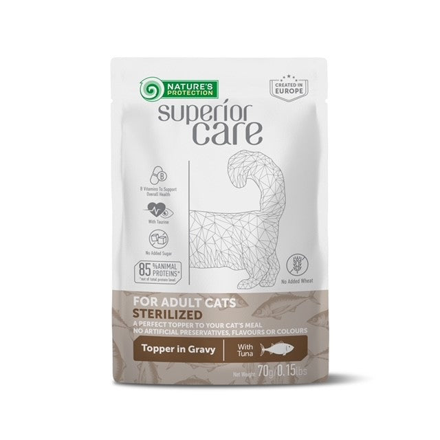 Nature's Protection Gustari Pentru Pisici Adulte Sterilizate De Toate Rasele cu Ton 70g