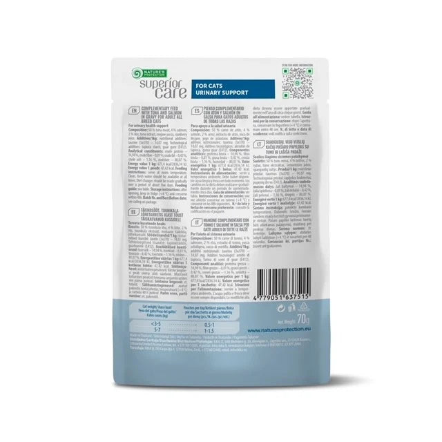 Superior Care Gustari Pentru Pisici Adulte Urinary de Toate Rasele cu Ton si Somon 70g
