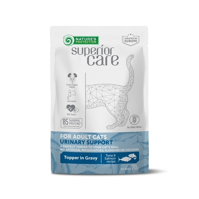 Nature's Protection Gustari Pentru Pisici Adulte Urinary de Toate Rasele cu Ton si Somon 70g