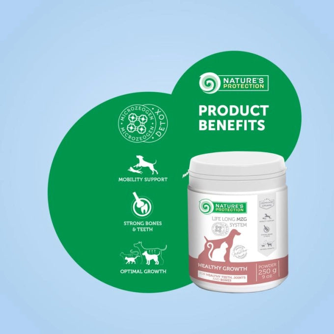 Nature's Protection Healthy Growth Formula, Dogs and Cats, Teeth, Joints&Bones 250G
