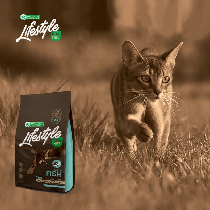 Nature's Protection Lifestyle Grain Free Adult Cat White Fish