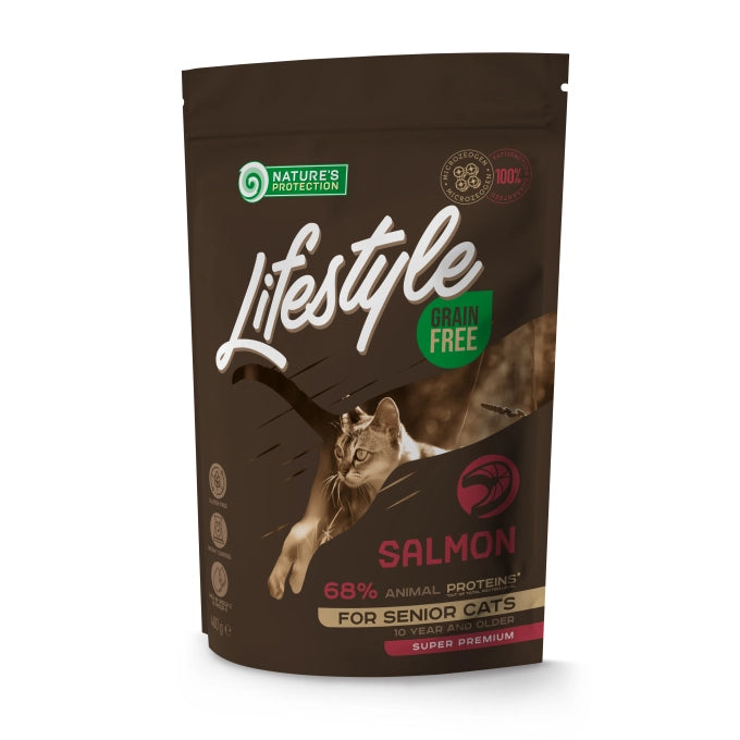 Nature's Protection Lifestyle Nature's Protection Lifestyle Grain Free Senior Cat cu Somon - imagine 1
