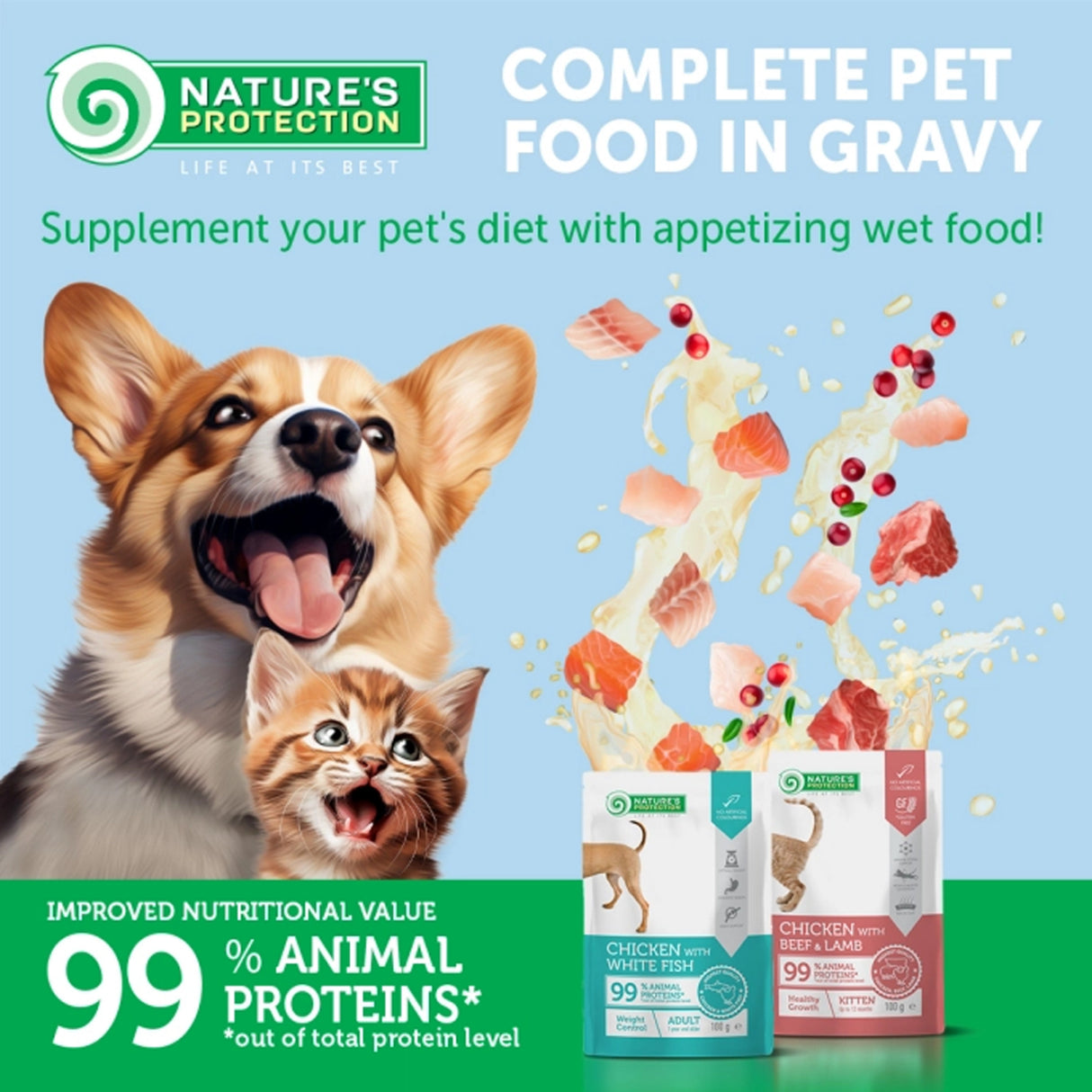 Nature's Protection Nature's Protection Pisica Adulta Sterilizata cu Somon si Ierburi 100 Gr - imagine 2